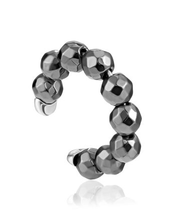 Bold Ear Cuff With Hematite Beads The Link, image 