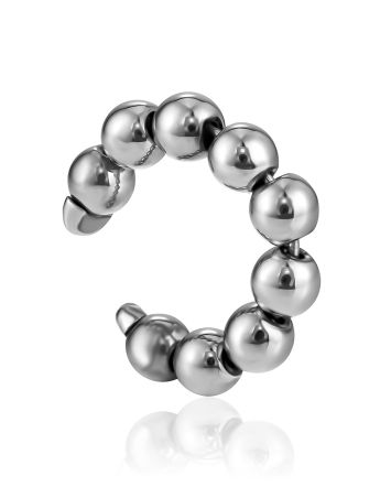 Ear Cuff With Glossy Hematite Beads The Link, image 