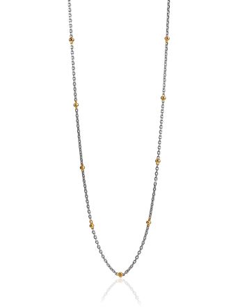 Bicolor Chain Necklace With Tiny Beads The Sparkling, image 