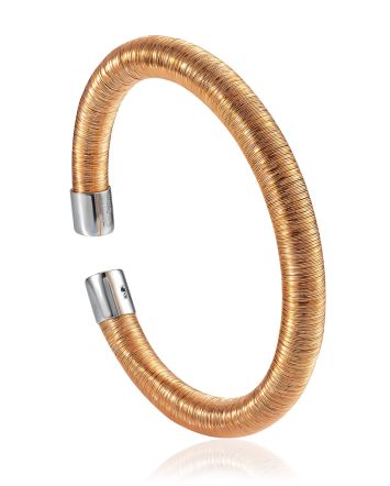 Designer Silicone Cuff Bracelet With Gilded Filament The Supernova, image 
