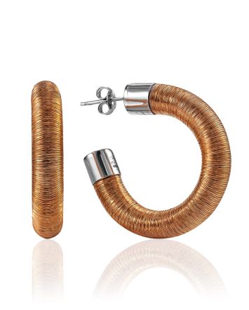 Designer Half Hoop Earrings With Gilding The Supernova, image 