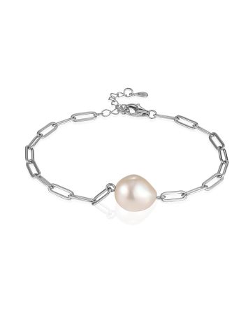 Stylish Chain Bracelet With Baroque Pearl The Oceania, image 
