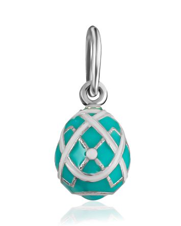 Elegant Two-Tone Enamel Egg Pendant The Romanov, image 