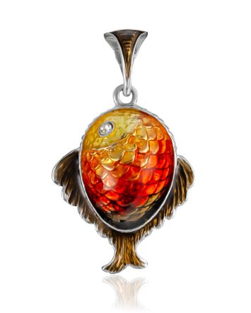 Glossy Enamel Fish Pendant The Romanov, image 
