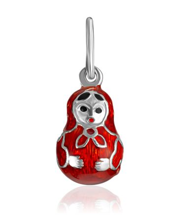 Matryoshka Pendant With Red Enamel The Romanov, image 
