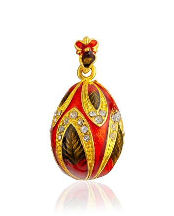 Exquisite Enamel Egg Pendant With Crystals The Romanov, image 