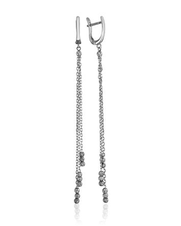 Stylish Chain Earrings With Faceted Beads The Sparkling, image 