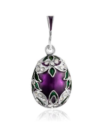Multicolor Enamel Egg Pendant With Crystals The Romanov, image 
