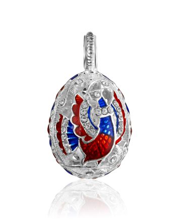 Multicolor Enamel Egg Pendant With Crystals The Romanov, image 