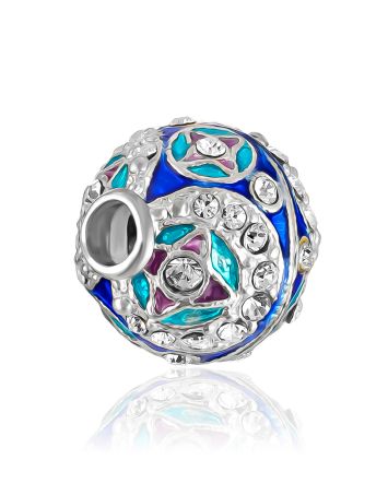 Designer Charm Pendant With Crystals And Enamel The Romanov, image 
