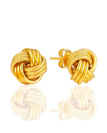 Classy Gilded Stud Earrings The Silk, image 