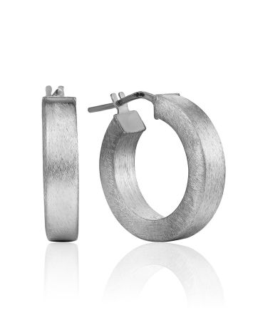 Bold Matte Texture Hoop Earrings The Silk, image 