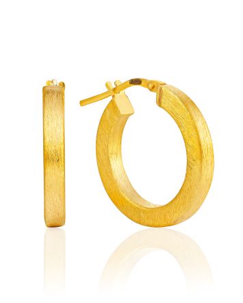Chunky Gilded Hoop Earrings The Silk, image 
