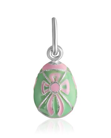 Soft Colored Enamel Pendant With Bow Motif Design The Romanov, image 