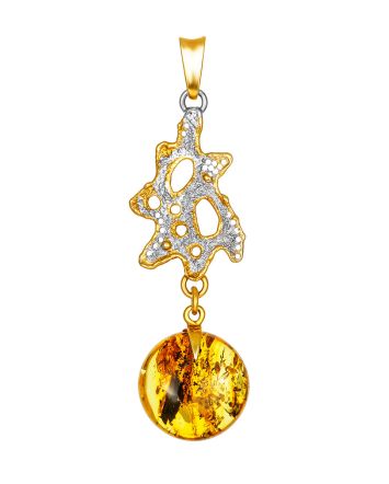 Gorgeous Designer Pendant With Textured Amber, image 