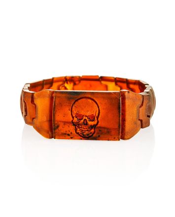 Bright Unisex Amber Bracelet With Engraving, image 