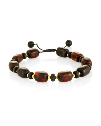 Satin Texture Amber Bracelet, image 