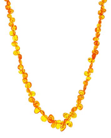 Natural Baltic Amber Beaded Necklace, image 
