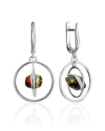 Geometric Designer Amber Earrings, image 