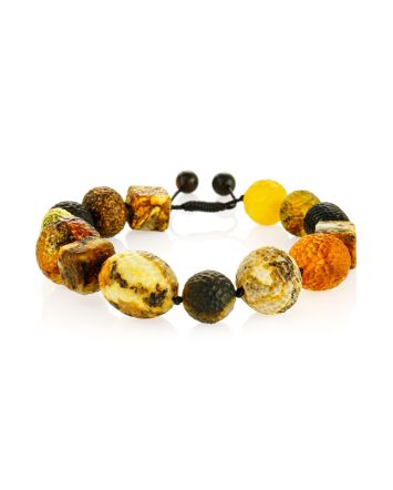 Textured Amber Beaded Bracelet, image 