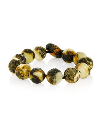 Textured Amber Beaded Bracelet, image 