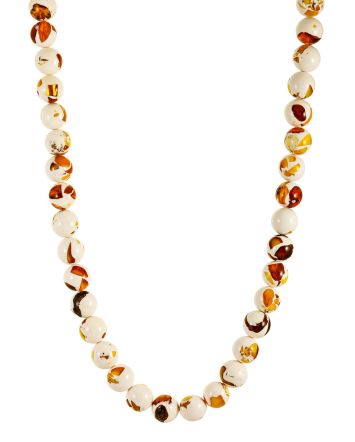 Stunning Mosaic Amber Beaded Necklace, image 