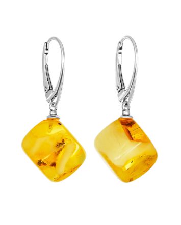 Chic Amber Cubes Earrings, image 
