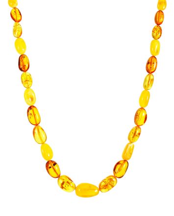 Multicolor Amber Beaded Necklace, image 