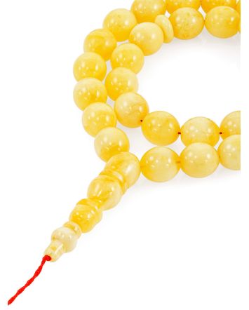 33 Amber Prayer Beads, image 