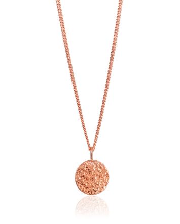 Necklace With Textured Coin Pendant The Liquid, image 