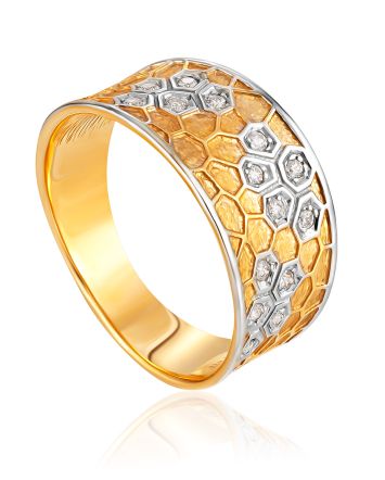 Wide Ring With Crystals, Ring Size: 7 / 17.5, image 