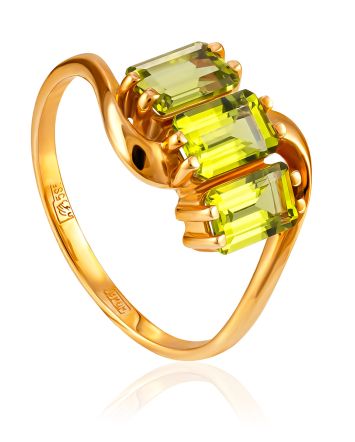 Trendy Green Chrysolite Ring, Ring Size: 8.5 / 18.5, image 