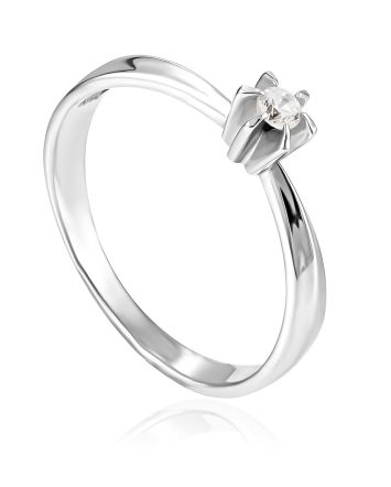 Refined Ring With Crystal Centerstone, Ring Size: 8.5 / 18.5, image 