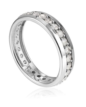 Stylish Crystal Studded Eternity Ring, Ring Size: 8 / 18, image 