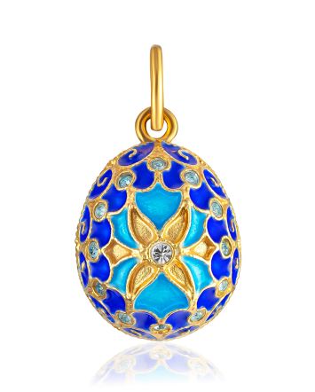 Shimmering Egg Pendant With Enamel And Crystals The Romanov, image 