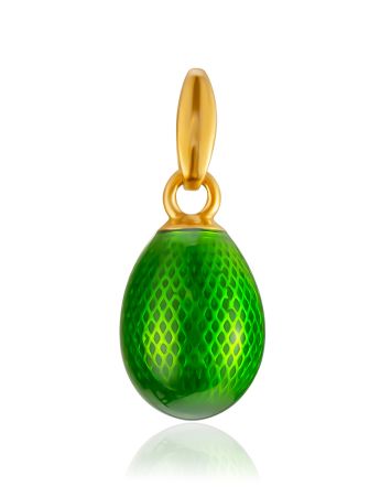 Tiny Green Enamel Egg Pendant The Romanov, image 