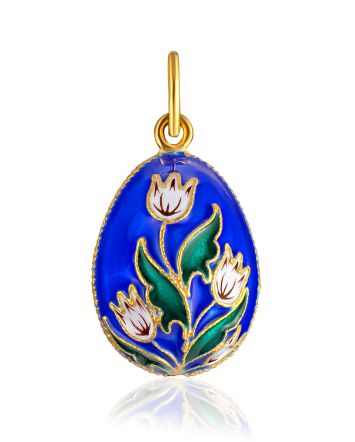 Floral Design Egg Pendant With Enamel The Romanov, image 