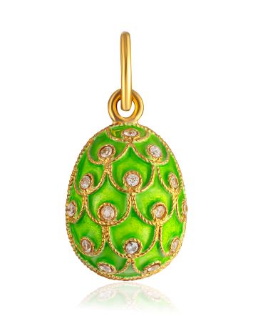 Enameled Egg Pendant With Crystals The Romanov, image 
