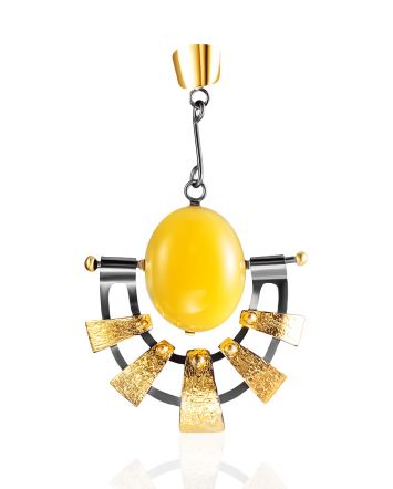 Ethnic Style Amber Pendant, image 