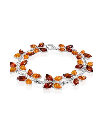 Amber Butterflies Link Bracelet, image 