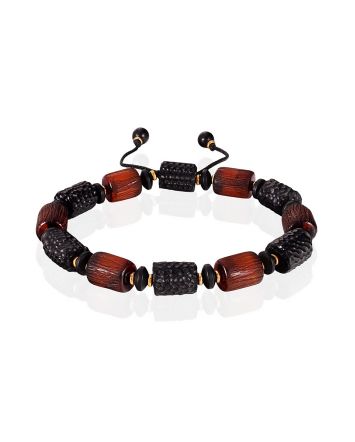 Amber Bracelet With Glass Beads, image 
