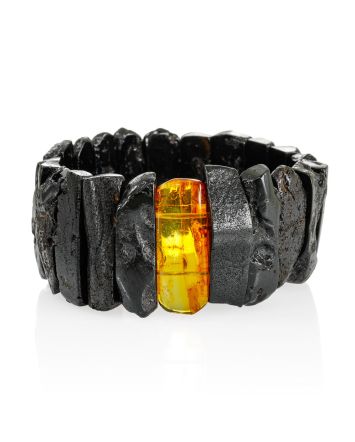 Black Amber Bracelet With Inclusion, image 