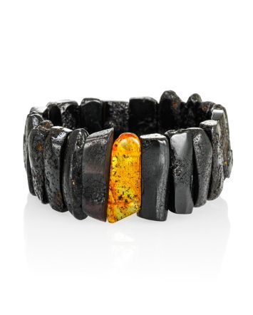 Exclusive Dark Amber Bracelet With Insect Insertion, image 