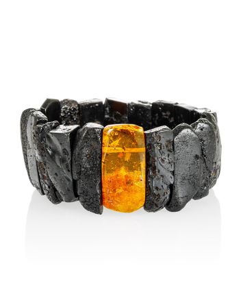 Gorgeous Raw Amber Bracelet With Insect Inclusion, image 