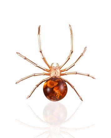 Bright Amber Spider Pendant, image 