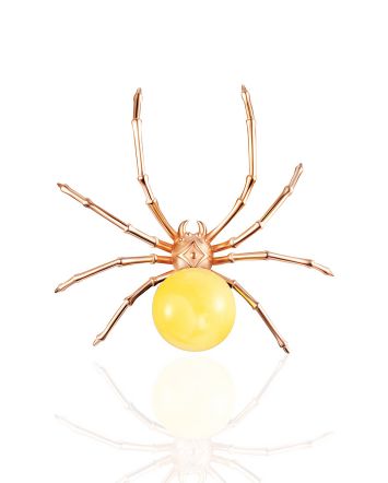Trendy Honey Amber Spider Pendant, image 