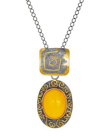 Fabulous Handcrafted Necklace With Natural Amber, image 