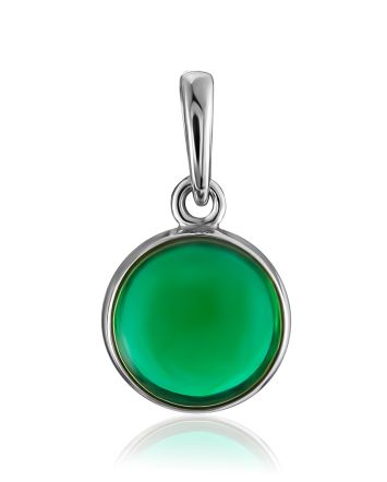 Chic Emerald Colored Amber Pendant, image 