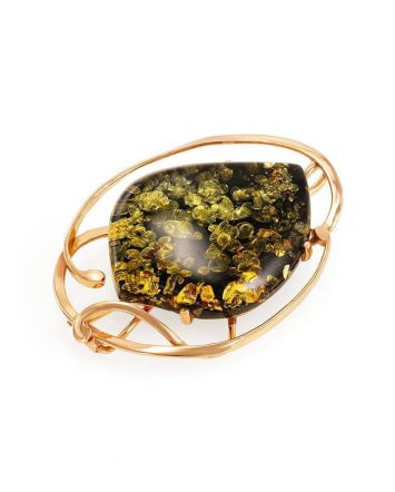 Amber gold plated brooch the Rialto, image 