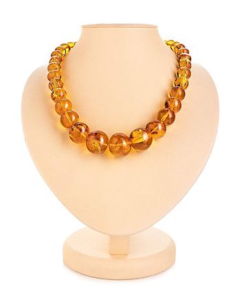 Classic Amber Ball Beaded Necklace, image 